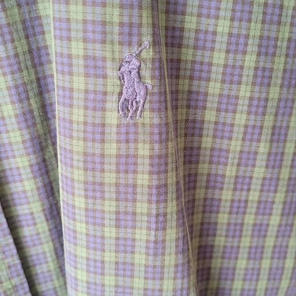 SALE Ralph Lauren plaid 100% Cotton Blake fit button up shirt. - Picture 2 of 5